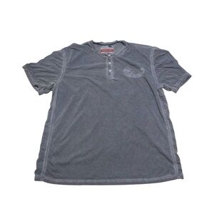 Buffalo David Bitton 1/4 Button T-shirt Graphic Tee Men’s Size XL Casual Comfort